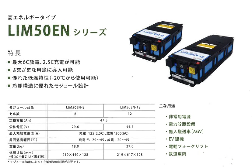 高エネルギータイプ　LIM50EN シリーズ